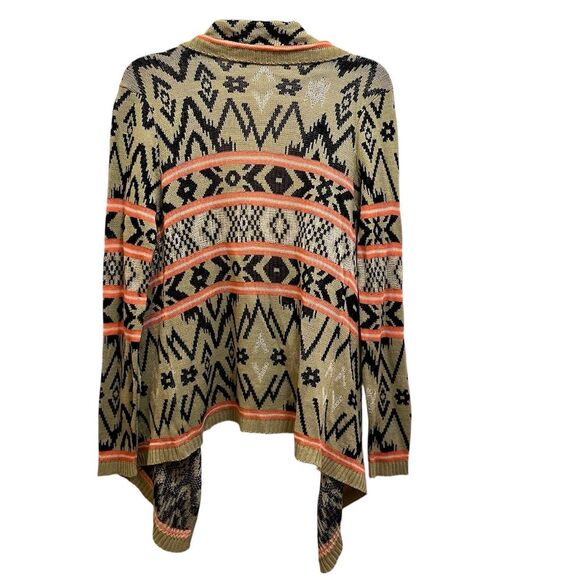 Demanding Women's Tribal Print Open Front Cardigan Sweater Size M - Picture 6 of 6